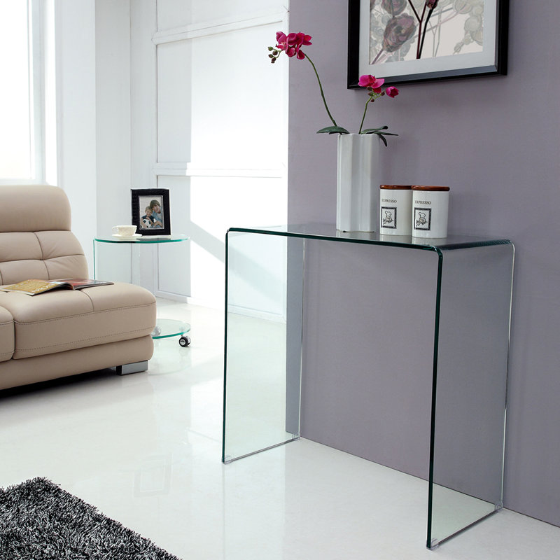 Hokku Designs Bent Glass Console Table & Reviews Wayfair.co.uk